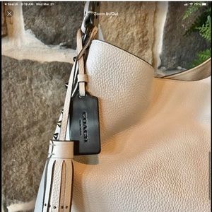 Ivory Studded Coach Bag
